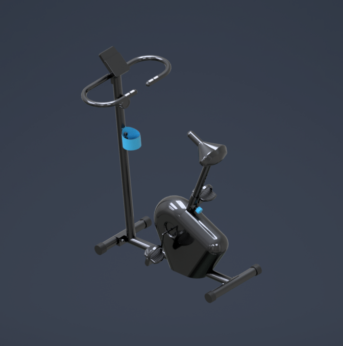 Ipari szobakerékpár 3D CAD modell